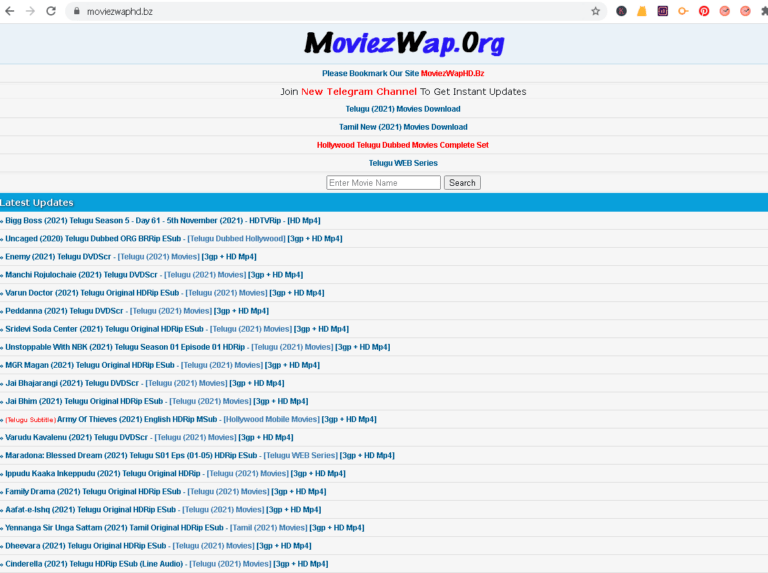 MoviezWap : Free Download Hindi, Tamil, Telgu Movies 2021
