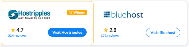 Web Hosting Comparison: Bluehost v/s Hostripples