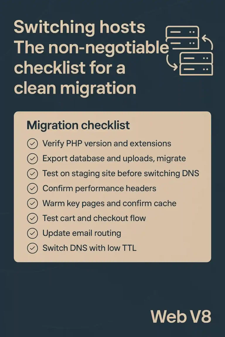 Switching hosts The non-negotiable checklist for a clean migration