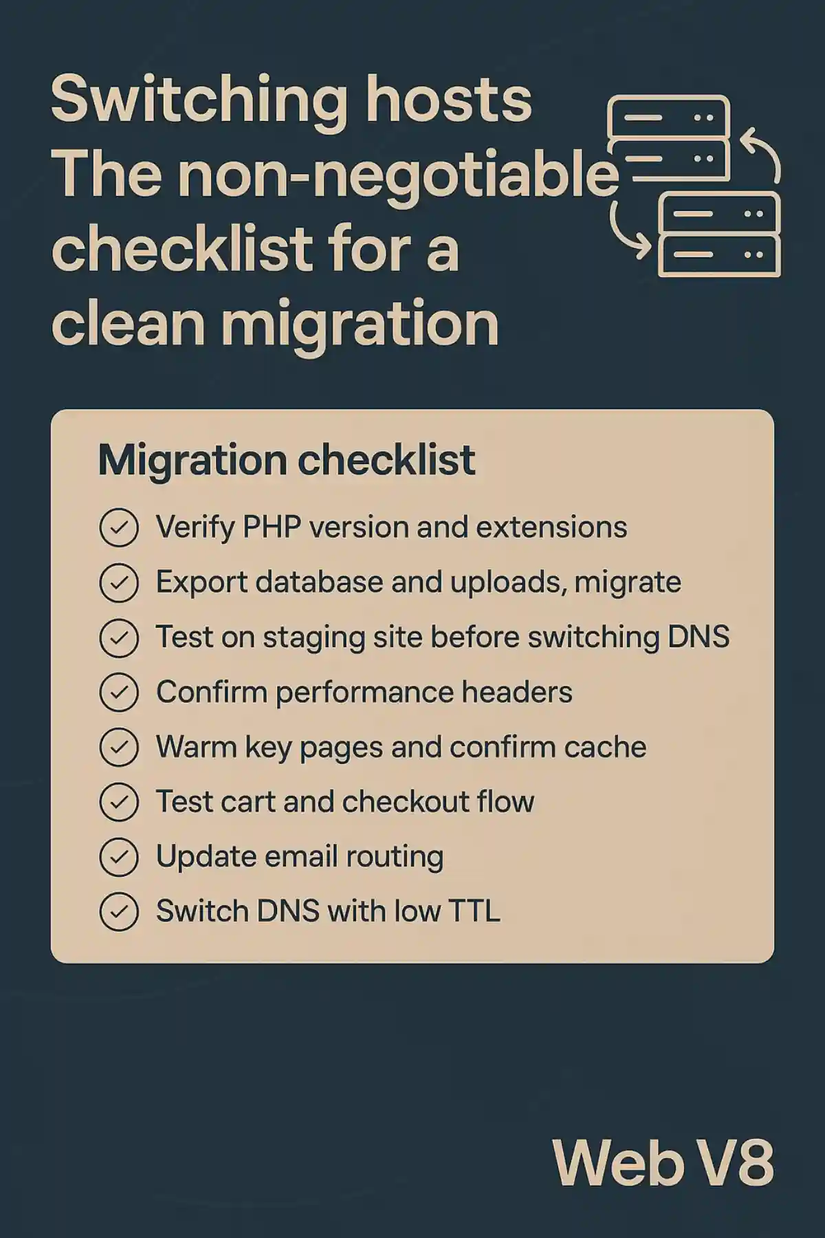Switching hosts The non-negotiable checklist for a clean migration