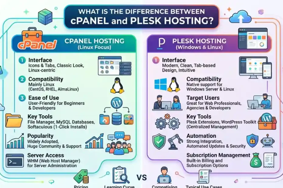 What Is the Difference Between cPanel and Plesk Hosting?